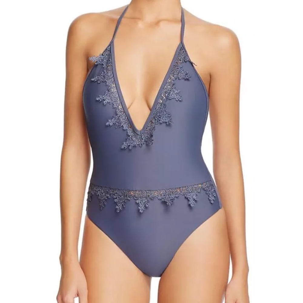 Tularosa (Revolve) Dark Grey Lovely One Piece Swimsuit Size M